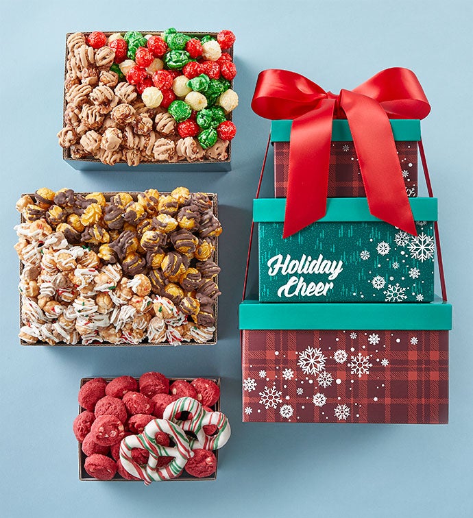 Cozy Holiday 3 Box Gift Tower
